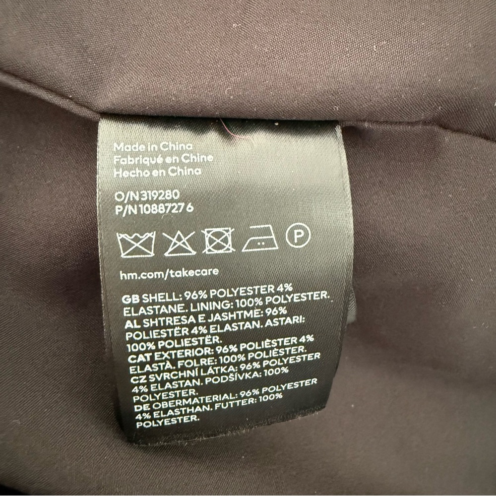 H&M Women's Tan Double-Breasted Oomen Oversized Blazer size S - Picture 12 of 13